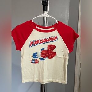 Firecracker baseball tee